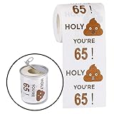 Happy 65th Birthday Gifts for Women and Men - 3-lagig Funny Toilet Paper Roll 65th Birthday Decorations for Him Her 65th Birthday Toilet Paper Novelty, 65Gag Funny Birthday Gift Sixty