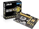 Asus H81M-PLUS Mainboard (Micro-ATX, 2x DDR3 Speicher, 2x SATA III, VGA, DVI-D, HDMI, 2x USB 3.0, geeignet für LGA1150-Sockel für Intel Core i7/i5/i3/Pentium/Celeron)