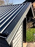 Dachblech Trapezblech | 6x Dachplatten + Fassadenschrauben Anthrazit | 5,6m² Set | Stahlblech 0.4mm | 1200x776mm | Dachdeck