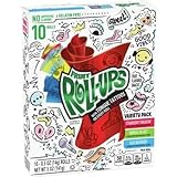 CANDYBOX Betty Crocker Fruit Roll Up - Frucht-Snacks - Fruchtrollen für Kinder und Erwachsene - Fruchtgummi- Fruchtgelees - Geschmack Erdbeere, Tropical und Himbeere - 1 Stück, 141g