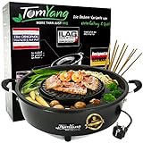 TomYang Hot Pot – Der Original Thai Grill, Designed in Germany, Schweizer Antihaftbeschichtung, mehr als 100 Anleitungsvideos & Rezepte. Korean BBQ , Hotpot, Mookata Thai Hot Pot Top