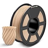 SUNLU Echtholz Filament, Verbessertes Niedrigtemperatur Holzfaser PLA Filament 1,75 mm für 3D-Drucker, Maßgenauigkeit +/- 0,03 mm, Sinn für echtes H