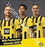 BVB Postkartenkalender 2024. Kleiner Kalender für große Fans: Die Stars von Borussia Dortmund in einem Tischkalender zum Aufstellen oder Aufhängen. Jeden Monat eine Spieler-Postk