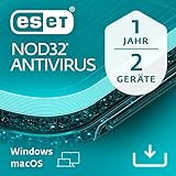 ESET NOD32 Antivirus 2023 | 2 Geräte | 1 Jahr | Windows (10 und 11) oder MacOS | Aktivierungscode per E