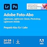 Adobe Creative Cloud Foto-Abo mit 20GB: Photoshop und Lightroom | 1 Jahreslizenz | PC/Mac Online Code & Dow