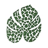 Youway Style Grüne Mosaikfliesen zum Basteln, 200 g, zerbrochene Mosaik-Glasfliesen, Glasmosaikstücke für Mosaik, Weihnachts-Set, Gartenbasteldek