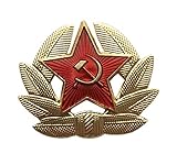Russische sowjetische rote Armee Stern UdSSR Kokarda Kosaken Trapper Pelz Hut Kappe Baskenmütze Brosche Ab