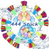 444 Stück Wasserbomben Selbstschließend Luftballons Schnellfüller und Selbst Verschließend Ohne Knoten Bunt Gemischt Wasserballons für Sommer Party B