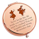 JNIAP Alice Rabbit Taschenspiegel, Wunderland-Geschenk, inspiriert von Alice Taschenspiegel, Freundschaftsgeschenk für Freund, Zauberer, Film-Liebhaber Geschenk