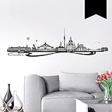 Wandkings Wandtattoo Skyline Dresden (mit Sehenswürdigkeiten und Wahrzeichen der Stadt) 100 x 28 cm schwarz - erhältlich in 33 Farb