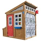KidKraft Hobby Workshop Outdoor Spielhaus aus Holz (FSC) mit Werkbank und Gartenmöbel für Kinder, Spielzeug für Draußen, Holzspielhaus für den Garten, P280153E
