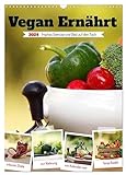 Vegan Ernährt - frisches Gemüse und Obst auf den Tisch (Wandkalender 2024 DIN A3 hoch), CALVENDO Monatsk