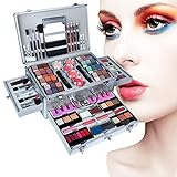 102 Farben Makeup Set, Cosmetics Schminkkassette, Kosmetik Eyeshadow Palette, mit Concealer, Gesicht Puder, Rouge, Lippenstift, Augenbrauenpuder und Ey