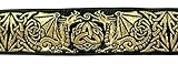 10m Keltische Borte Webband 35mm breit Farbe: Schwarz-Gold von 1A-Kurzwaren 35027-swg