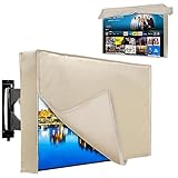 Outdoor TV Cover 80-85 Inch Weatherproof, Waterproof Outside TV Covers Heavy Duty 600D Oxford TV Covers Outdoor TV Screen Protectors Shield with Zippers and Velcro for Flat Screen Outdoor TV