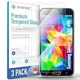 smartect Schutzglas [3 Stück, Klar] kompatibel mit Samsung Galaxy S5 / S5 NEO, HD Schutzfolie Anti-Kratzer, Blasenfrei, 9H Härte, 0.3 mm Ultra-klar, Ultrabeständig