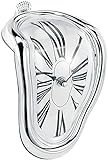St. Leonhard Regaluhr: Originelle Regal-Uhr mit kunstvollem Surrealismus-Design (Regal Uhren modern, Verlaufende Uhr, Deko Wandregal)
