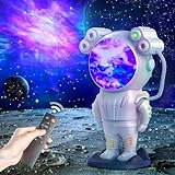 Dienmern LED-Sternenhimmel Projektor Astronaut, Galaxy Light mit Fernbedienung und Timer, Sternenprojektor Kinder und Erwachsene, Smart Star Projector Weiß, Sternlichtprojek