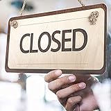 'Holzschild'Open Closed', 30,5 x 15,2 cm, rustikales offenes und geschlossenes Schild für Business – Business Open Schild mit Seil'