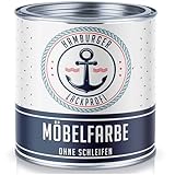 Hamburger Lack-Profi Möbelfarbe ohne Schleifen FARBAUSWAHL - GLANZAUSWAHL Möbellack Holz und Metall - für Innen & Außen (1 L)