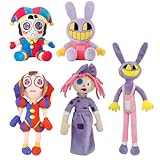 LATIER 5Pcs The Amazing Digital Circus Plush | Pomni | Jax | Ragatha | Stuffed Plushie Doll Toys for Kids Boy Girl Christmas Birthday G