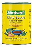 Seitenbacher Klare Suppe I Gemüsebrühe I der Allrounder I ohne Fett I ergiebig I vegan I glutenfrei I lactosefrei I (1x 500 g)