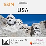 USA Travel eSim Card – T-Mobile eSim, unbegrenzte Daten, Anrufe, SMS für 30 Tage in den USA, Hawaii. Unbegrenzte 4G/5G-Daten. US-Telefonnummer. Für Reisende in die USA mit kompatiblen Mob