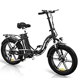 EVERCROSS EK6 Elektrofahrräder Erwachsene, faltbares E-Bike mit 20' x 4,0 Breiten Reifen, E Bike Mountainbike mit 7 Gang Getriebe, 48V 15AH Akku, 250W Motor, 33,2kg Gewicht, Doppelstoßdämp