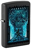 Zippo Sturmfeuerzeug - Gothic Rock Design - Black Matte mit Color Image - Nachfüllbar - Wiederverwendbar - Windfestes Design - Geschenkbox - Made in US