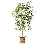 Kazeila Kunstbaum 160cm Kunstpflanze Bambus im Topf Künstliche Pflanzen Groß für Dekoratives Wohnzimmer Wohnung Balkon Büro(1Pack)