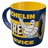 Nostalgic-Art Retro Kaffee-Becher, 330 ml, Michelin – Tyre Service – Geschenk-Idee für Motor-Fans, Keramik-Tasse, Vintage Desig