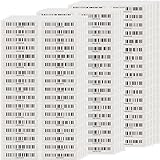 Asset Tags Vorgedruckte Barcode-Etiketten mit einzigartiger 8-stelliger Nummer, 5,1 x 1,2 cm, 500 Stück