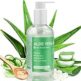 Aloe Vera Gel 100% Rein - 280ml für Gesicht Körper Haarre, Natürliche Beruhigende Pflegende Feuchtigkeitscreme für Trockene & Strapazierte Haut, Sonnenbrand, After Sun L