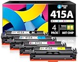 Smart Ink 415A 415 Kompatibel Toner Mit Chip für HP 415A 415 A (Schwarz Cyan Magenta Gelb) als Ersatz für Laserjet Pro MFP M479fdw M479fdn M479fdw M454dw M454dn (W2030A W2031A W2032A W2033A)