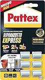 Pattex Powerknete Repair Express, vorportionierte Modelliermasse zum Kleben und Reparieren, Epoxidharz Kleber für viele Materialien, lackier- und schleifbare Knete, Weiß, 6x5g