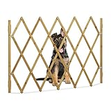 Relaxdays Hundeabsperrgitter, Schutzgitter für Tür & Treppe, Scherengitter ausziehbar bis 116,5 cm, 82,5 cm hoch, N