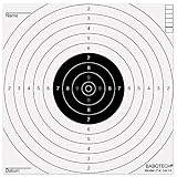 Babotech 100 x Luftgewehr Zielscheiben Schiessscheiben 14x14 cm für Luftpistole Luftdruckgewehr Luftgewehr Airsoft Softair geeignet [ Target Zielscheibe für Kugelfang ]