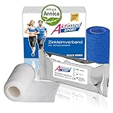 AKTIMED SPORT Zinkverband - Zinkleimverband kühlend - feuchter Entlastungsverband mit pflanzlichem Extrakt Arnika D6* - Zinkleimbinde Dermatest „sehr gut' Patentierter Kühlverband + Schutzverb