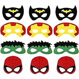 YOOSHA Kinder Party Masken, 12 Stück Superhero Cosplay Party Masken, Cosplay Party Masken, Avengers Maske, Superhelden-Masken, für Erwachsene und Kinder Party Mask