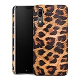 DeinDesign Premium Case kompatibel mit Huawei P20 Smartphone Handyhülle Schutzhülle matt Leopard Fell Animalp