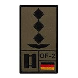 Café Viereck ® Hauptmann Luftwaffe Bundeswehr Rank Patch mit Dienstgrad - Gestickt mit Klett – 9,8 cm x 5,6