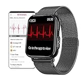 DigiKuber Smart Watch EKG, 1,91 Zoll wasserdichte Smartwatch mit Blutzucker, Blutdruck, SpO2, Herzfrequenz, Körpertemperatur, Nachrichten und Anruferinnerung für Android iOS
