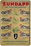 Blechschild 20x30 cm Zündapp Programm Kult Motorrad Werbung Plakat Metall S