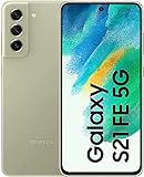 Samsung Galaxy S21 FE 5G, Android Smartphone, 6,4 Zoll Dynamic AMOLED Display, 4.500 mAh Akku, 128 GB/6 GB RAM, Handy in Olive inkl. 36 Monate Herstellergarantie [Exklusiv bei Amazon]