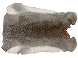 Ensuite Kaninchenfell Graubraun naturfarben, ca. 30x30 cm, Felle vom Kaninchen mit seidigem H