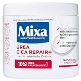 Mixa Urea hauterneuernde Creme mit Urea & Niacinamide, für trockene und raue und unebene Haut, repariert und glättet, Feuchtigkeitspflege für den Körper, Hände und Gesicht, Urea Cica Repair+, 400