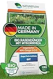 TESTSIEGER Bio Rasendünger Frühjahr & Sommer - 10kg Organischer Langzeitdünger Made in Germany - 100% Pflanzlich & Tierfreundlich - Premium Dünger mit nachhaltiger Wirkung für dichten & gesunden R