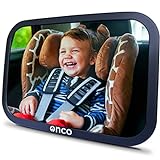 Onco 360° Baby Autospiegel - 2024 & 2023 Preisgekrönter Auto Spiegel für Baby Rücksitz, 100% Bruchsicherer & Schwenkbarer Rücksitzspiegel, Baby Erstausstattung, Universeller Baby Spieg