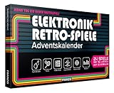FRANZIS 67150 - Elektronik Retro Spiele Adventskalender, 24 Spiele der 70er und 80er zum Selberbauen, inkl. 28-seitigem Begleitbuch, ohne Lö