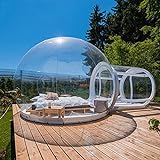 Aufblasbares Kuppelzelt, weißes transparentes Zelt, transparente Blase, Outdoor-Campingzelt/großes Blasenzelt, Familien-Hinterhof-Hütten-Luftzelt V